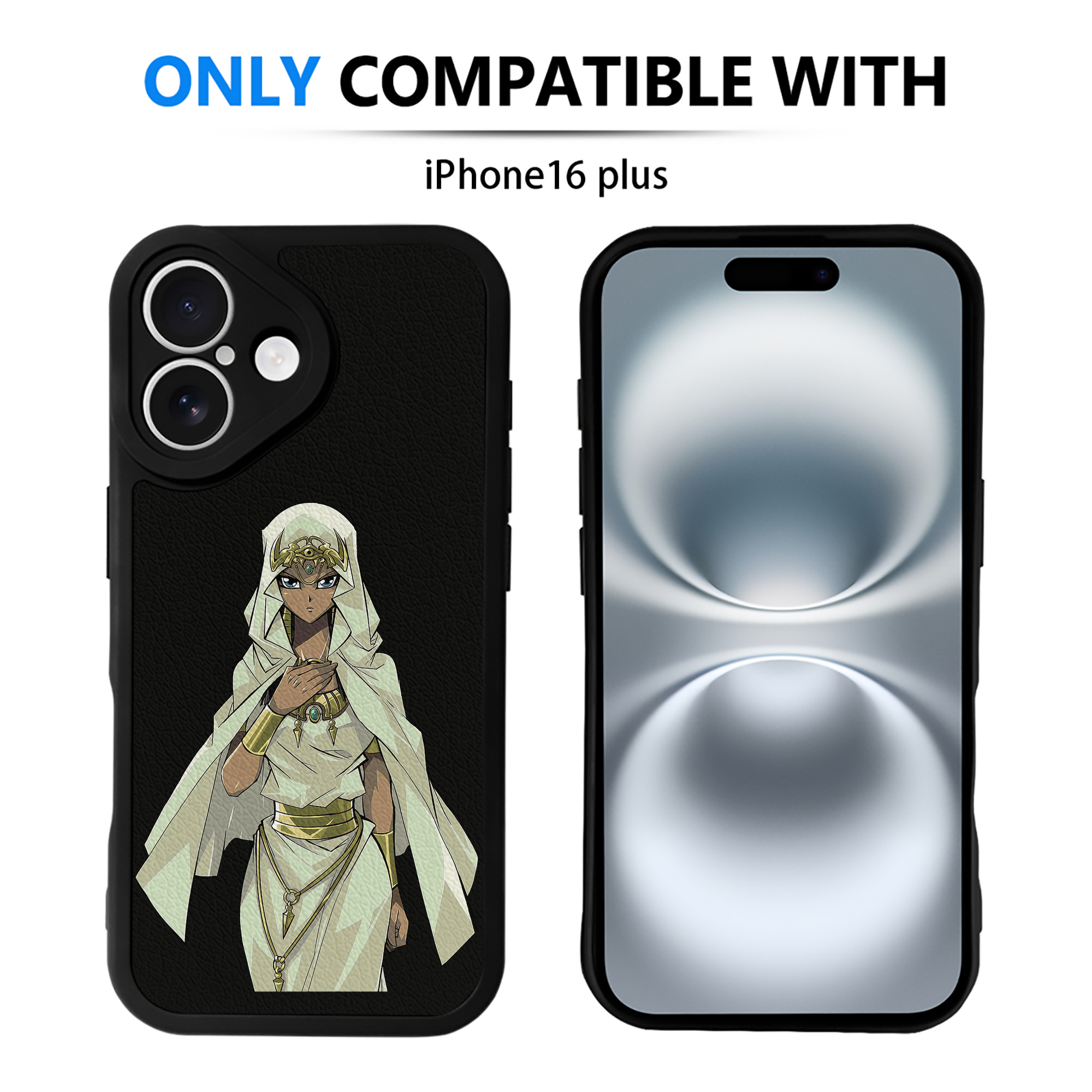 （画像用） 遊☆戯☆王 Yu-Gi-Oh! 【iPhone 16シリーズ対応】シリコンスマホケース（レザー調） 材質：シリコン